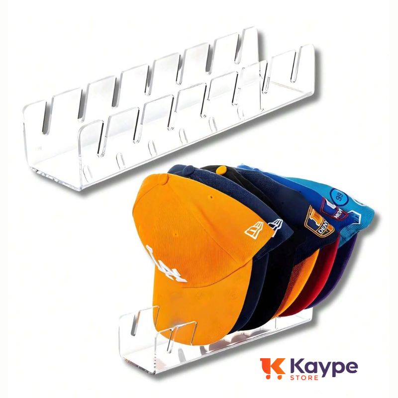 Suporte Acrílico para Organização de Bonés - 7 Compartimentos | Kaype Store