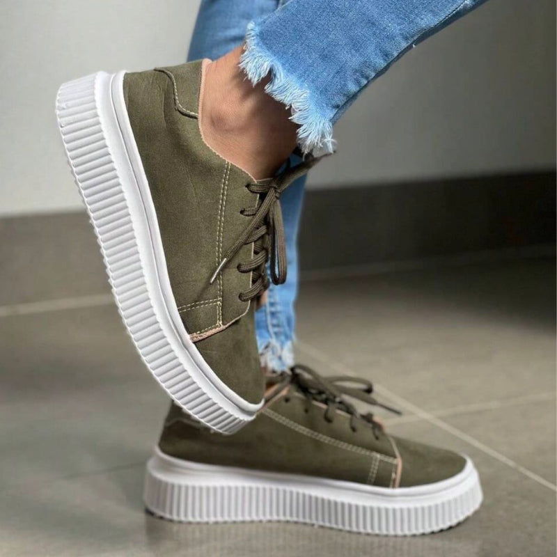 Tenis Feminino de Plataforma Canelada - Luiza - Kaype Store