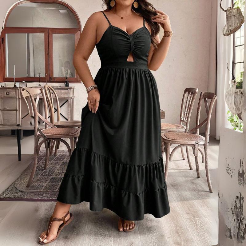 Vestido Acinturado Soltinho Plus Size - Lenore - Kaype Store