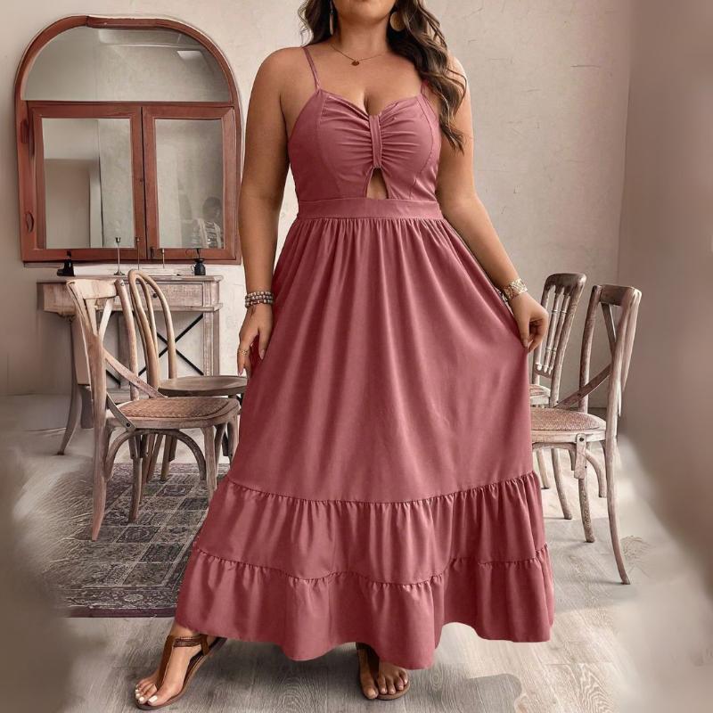Vestido Acinturado Soltinho Plus Size - Lenore - Kaype Store