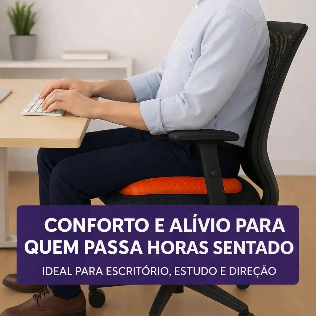 Almofada de Assento em Gel: Alívio Imediato para Dores no Cóccix e Hidratação Confortável