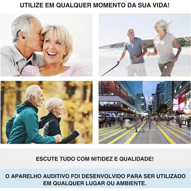 Aparelho Auditivo Digital Recarregável – ClarityPro Versão 2026/2027 | Kaype Store