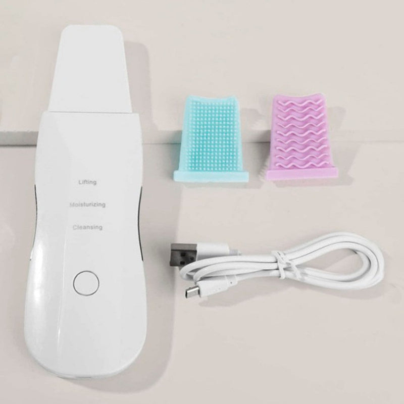 Aparelho de Peeling Ultrassônico Anti Rugas – Limpeza Facial Profunda + Remoção de Cravos