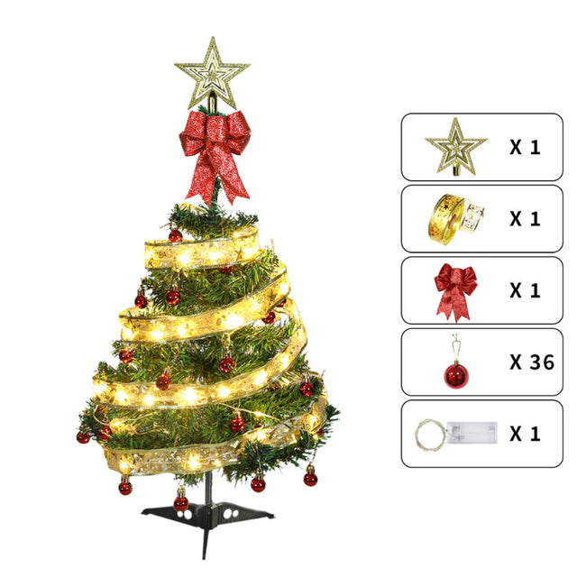 arvore de Natal Decorada Completa – Enfeites + Pisca | Kaype Store