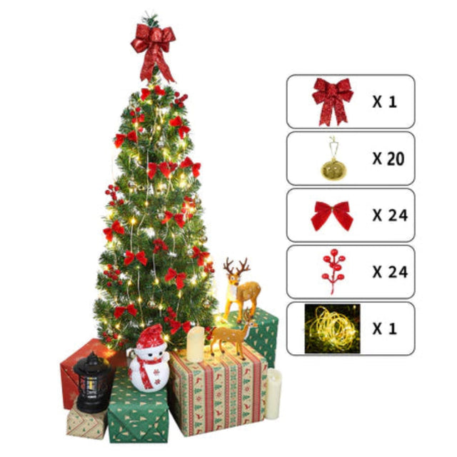 arvore de Natal Decorada Completa – Enfeites + Pisca | Kaype Store