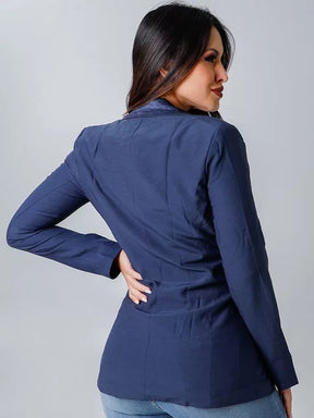 Blazer Feminino Alongado Gola Notch - Kaype Store