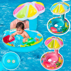 Boia Bebê Cobertura Cogumelo Inflável - Proteção Solar e Segurança | Kaype Store