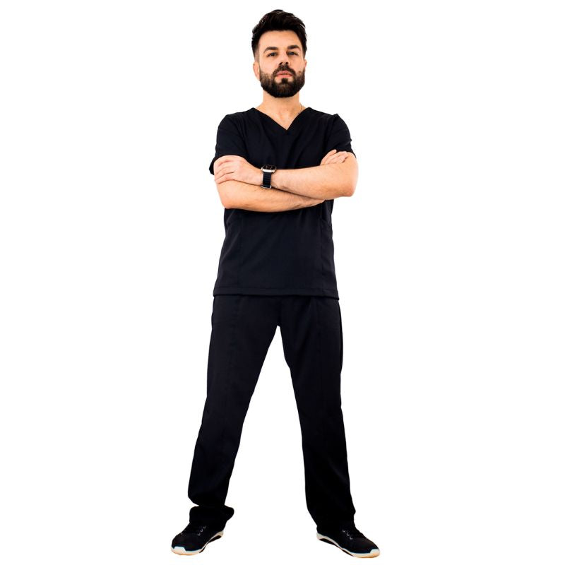 Camiseta Blusa Scrub Masculina Profissional - Tecido Two Way