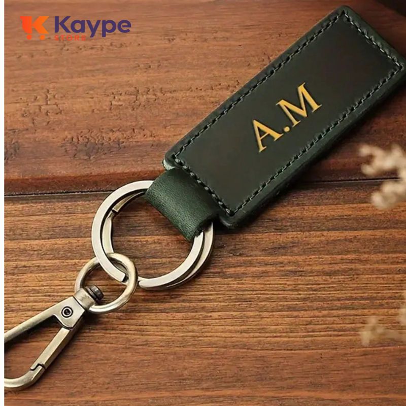 Chaveiro de Couro Personalizado com Iniciais - Kaype Store