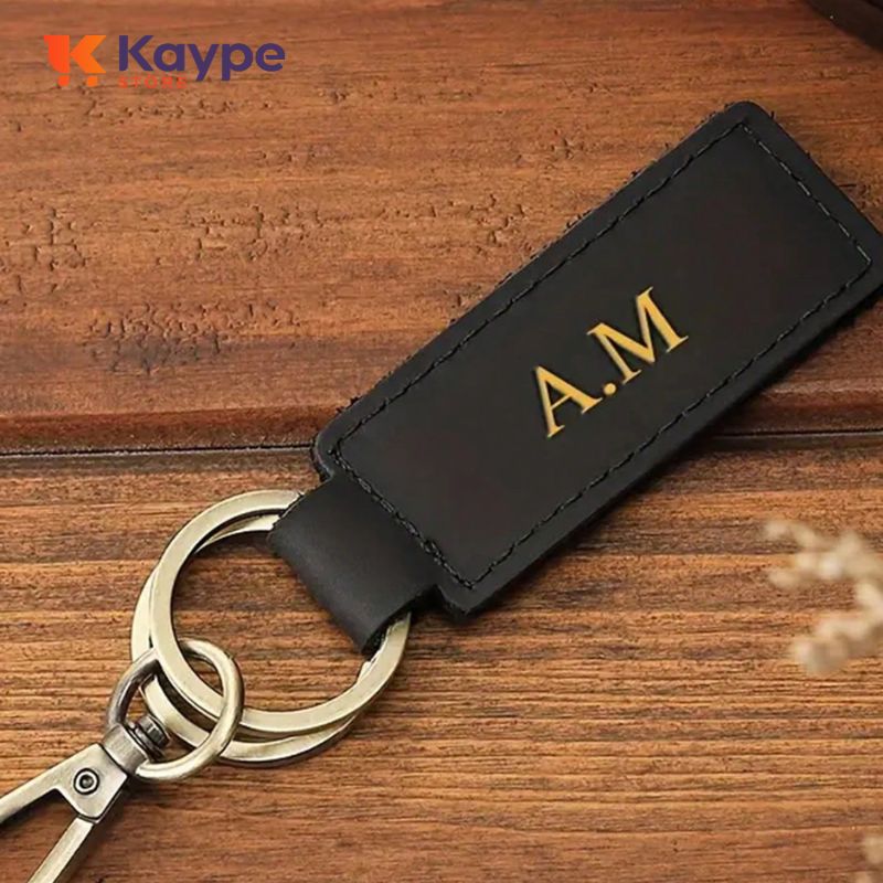 Chaveiro de Couro Personalizado com Iniciais - Kaype Store