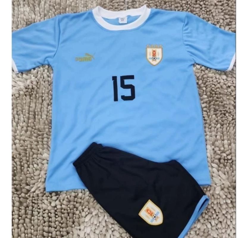 Conjunto Uniforme Infantil Uruguai - Shorts e Camisa | Estilo e Qualidade | Kaype Store