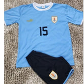 Conjunto Uniforme Infantil Uruguai - Shorts e Camisa | Estilo e Qualidade | Kaype Store