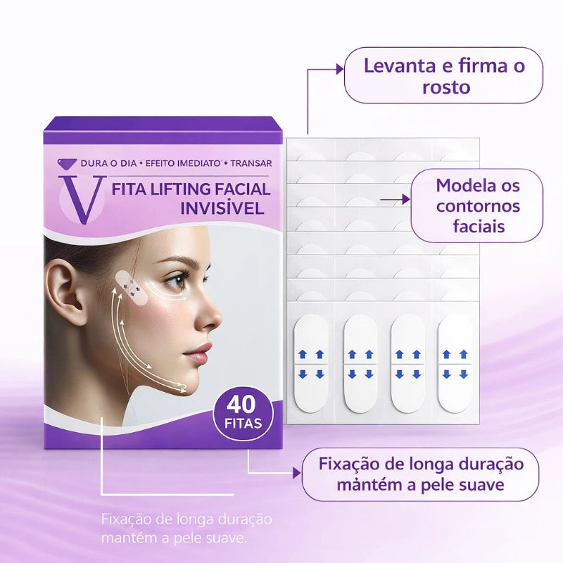 Fita Adesiva para Lifting Facial Invisível | Efeito Instantâneo – Kaype Store