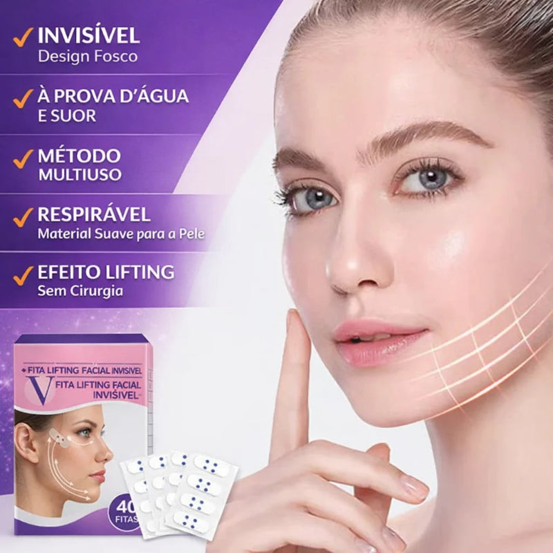 Fita Adesiva para Lifting Facial Invisível | Efeito Instantâneo – Kaype Store