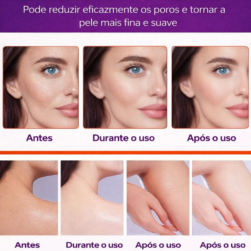 Gel Esfoliante e de Limpeza Facial e Corporal - Purificante Profundo Reduz Poros para Pele Oleosa, Seca e Mista