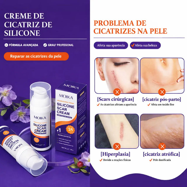 Creme para Remoção de Cicatrizes, Estrias e Marcas de Acne - Kit com 2