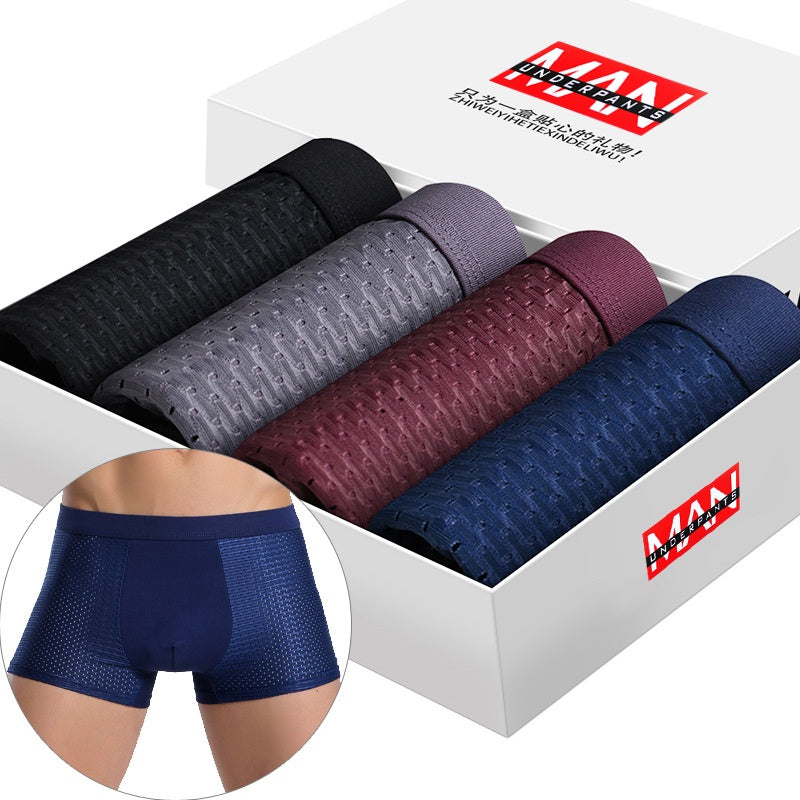 Kit 4 Cueca Boxer Masculino /Cueca Bambu de Malha - Kaype Store
