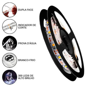 Fita de Led Dupla Face Rolo de 5m - Kaype Store