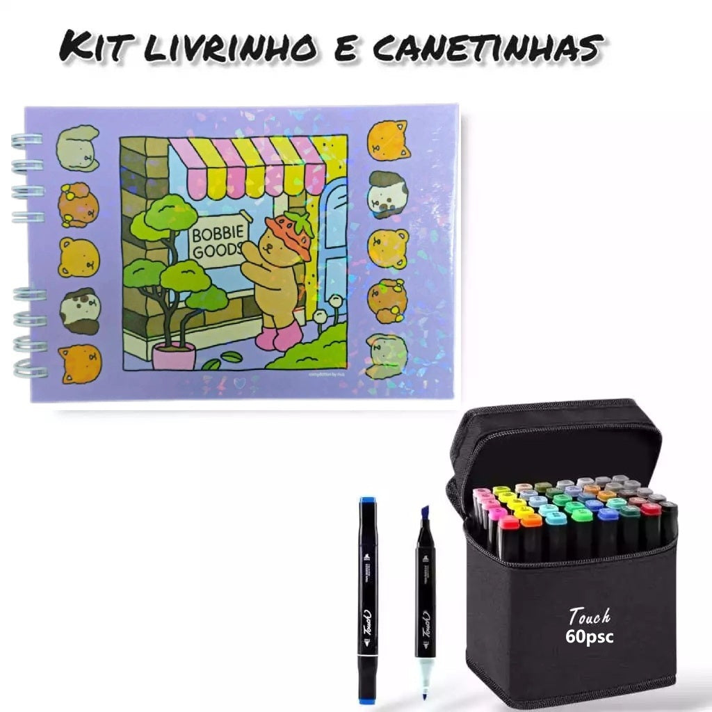 Kit Livro para Colorir Bob Good 55 Folhas + Marcadores | Kaype Store