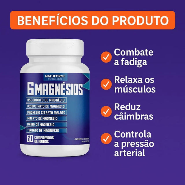 Magnésio 6 em 1 Original – Qualidade Premium | Kaype Store