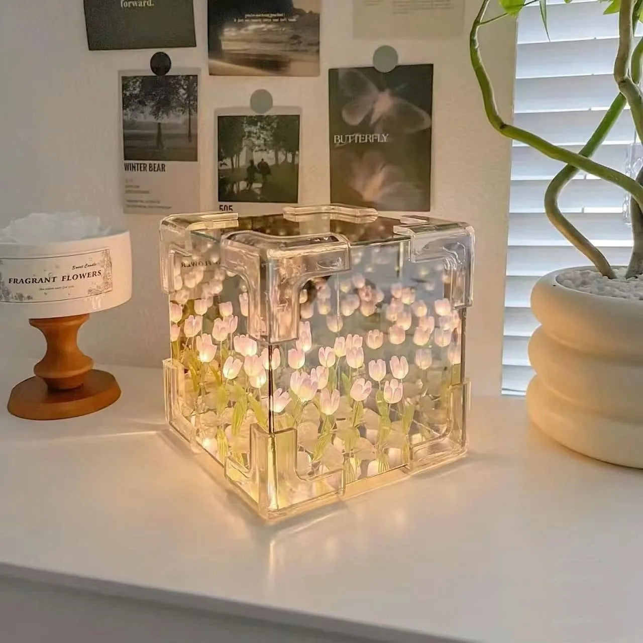 Luminária de Cubo Tridimensional - Kaype Store