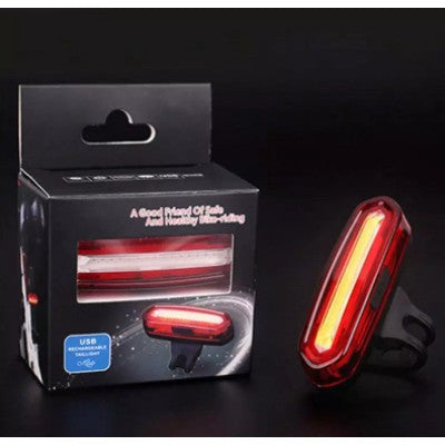 LED Sinalizador Traseiro de Bike com USB - Iluminação de Alto Brilho para Segurança