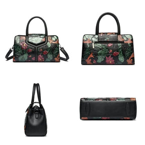 Bolsa Feminina de Couro Floral - Moiza - Kaype Store
