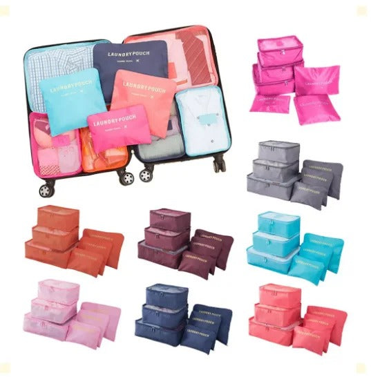 Kit 6 Necessaire Organizadora de Bagagem para Viagem - Promoção Relâmpago [Pague 4 Leve 6]