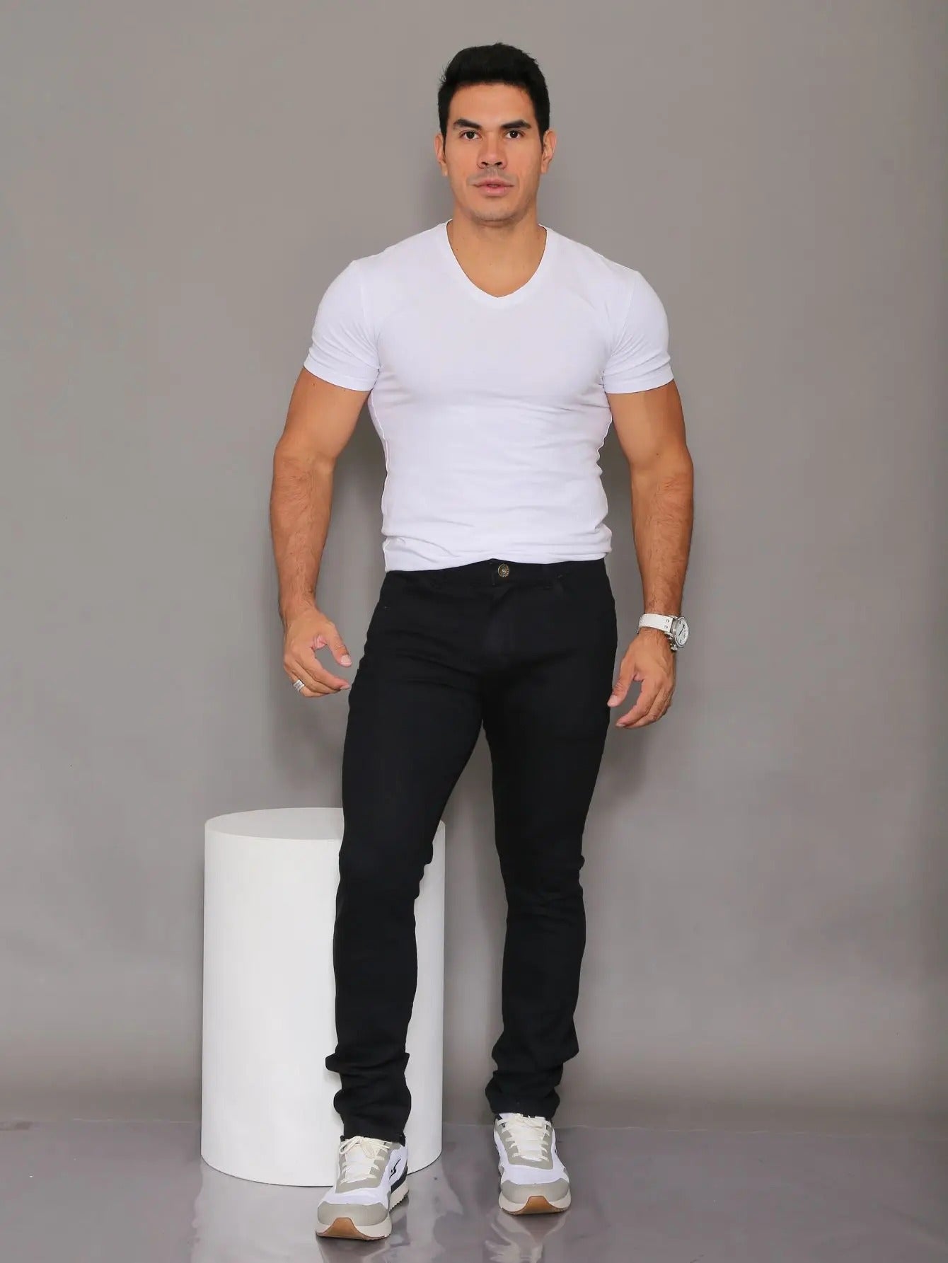 Calça Jeans Masculina Preta Modelo Tradicional - Kaype Store