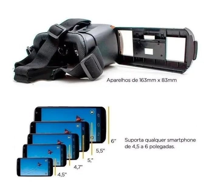 Óculos de Realidade Virtual VR Box com Controle Bluetooth - Kaype Store