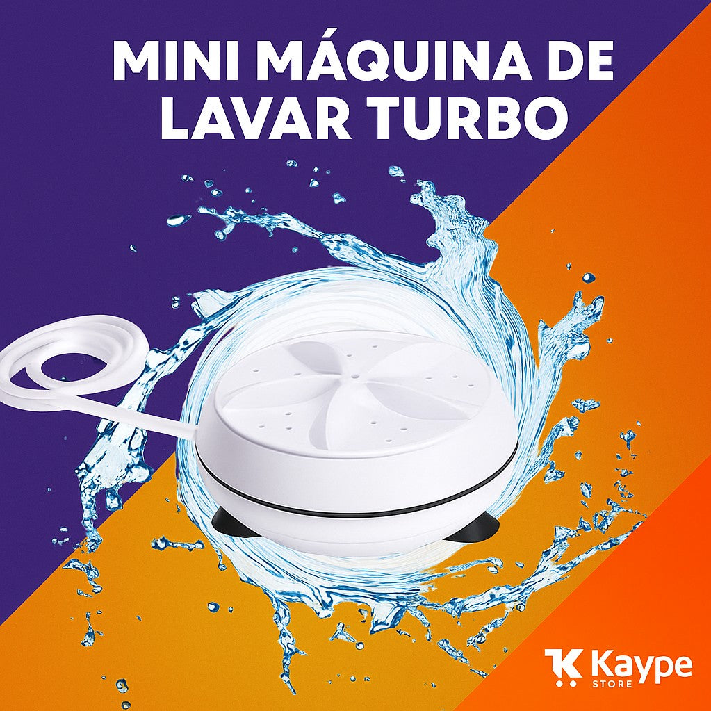 Mini Máquina de Lavar Turbo USB – Portátil 4 Velocidades | Kaype Store