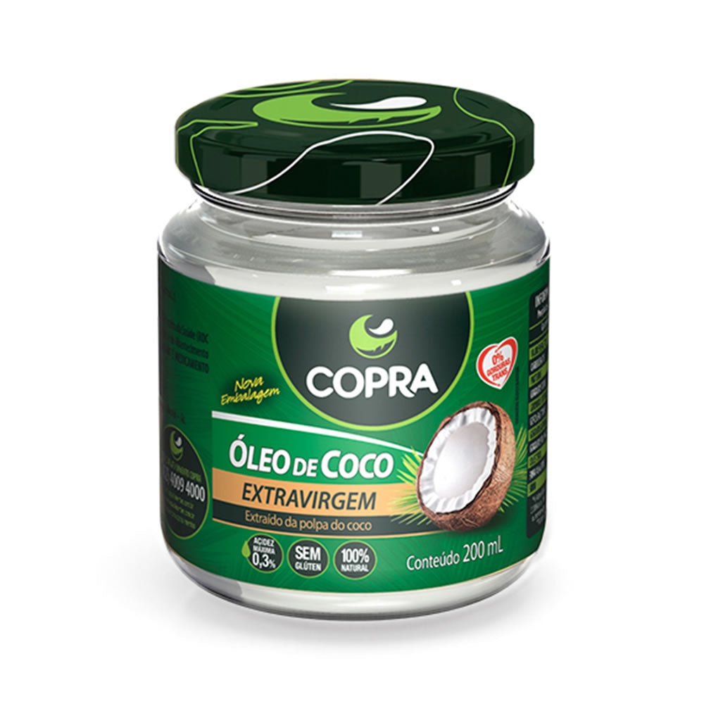 Óleo de Coco Extra Virgem 200ml | Puro, Natural e Multifuncional