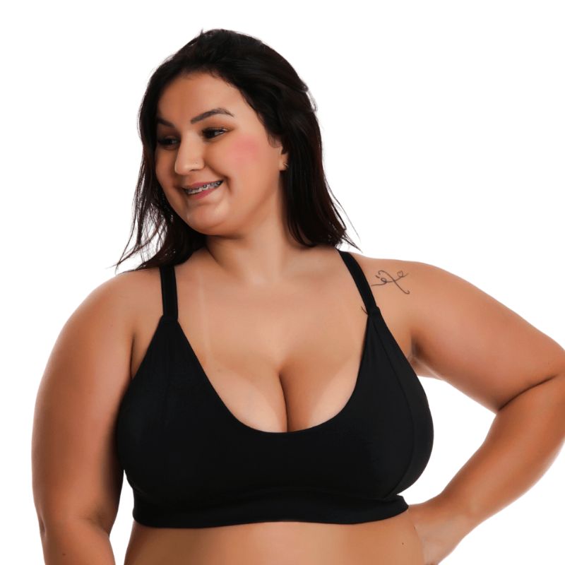 Sutiã Plus Size Alça Reforçada Sem Bojo - SuperSustentação | Kaype Store