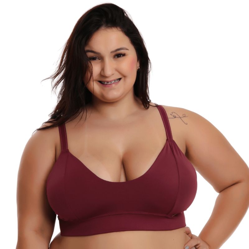 Sutiã Plus Size Alça Reforçada Sem Bojo - SuperSustentação | Kaype Store