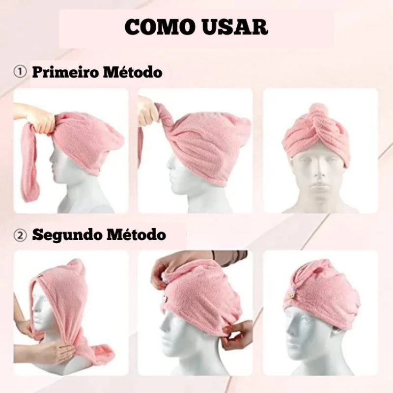 Toalha Magica para Secagem Rapida dos Cabelos - Kaype Store