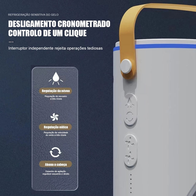 Mini Climatizador de Ar Portátil com Ventilador Duplo