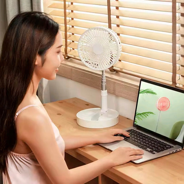 Ventilador Portátil Dobrável USB Recarregável 4 Velocidades | Kaype Store