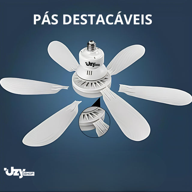 Ventilador de Teto Pro 80W com Luz Integrada – Silencioso, Potente e com Controle Remoto | Kaype Store