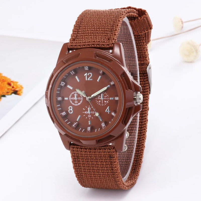 Relógio Masculino de Nylon - Strap Militar