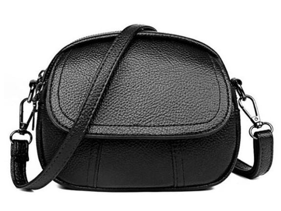 Bolsa Original Transversal Parizze Couro BLS001 Kaypestore Preto 18x7x15 