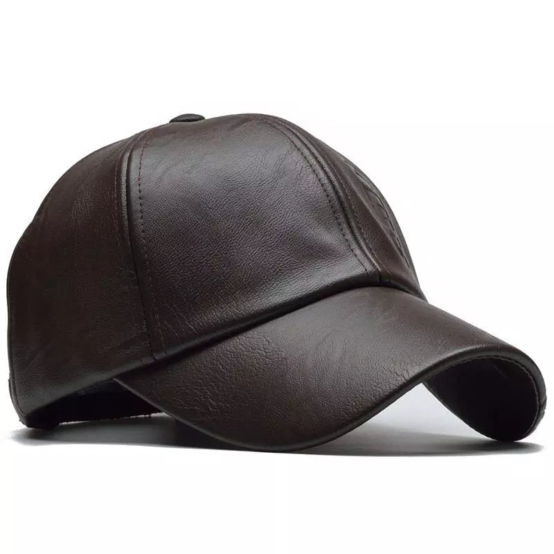 Boné Aba Curva em Couro: A Elegância que Define seu Estilo MDM016 Kaypestore Cafe 
