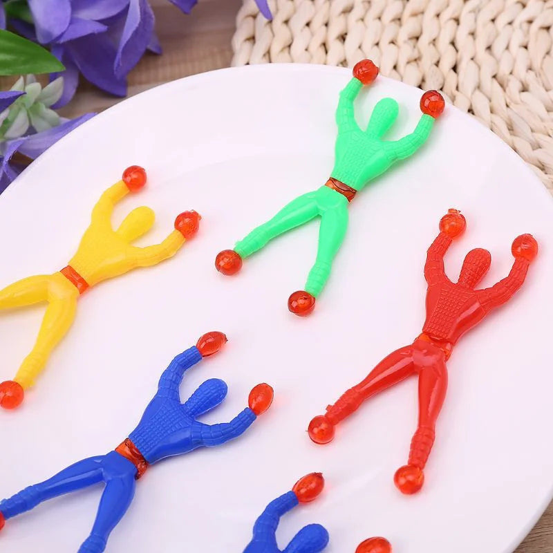 Boneco Homem Aranha Alpinista - Gruda e Escala Paredes - Kit com 6 Bonecos Kaypestore 