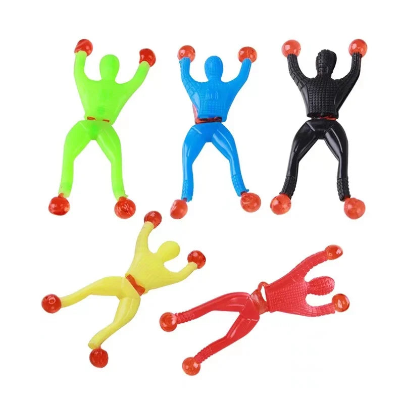 Boneco Homem Aranha Alpinista - Gruda e Escala Paredes - Kit com 6 Bonecos Kaypestore 