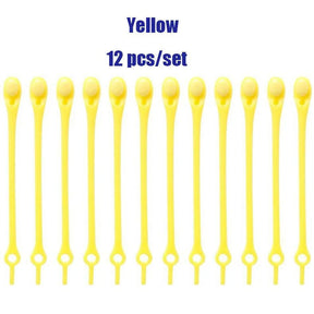 Cadarço Mágico de Silicone - 12 Peças Kaypestore 