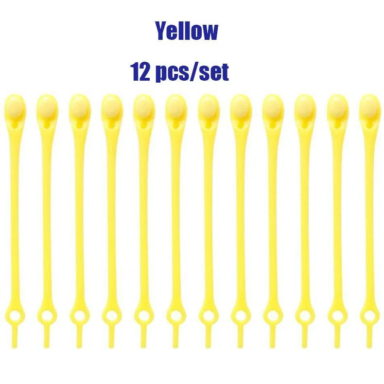 Cadarço Mágico de Silicone - 12 Peças Kaypestore 