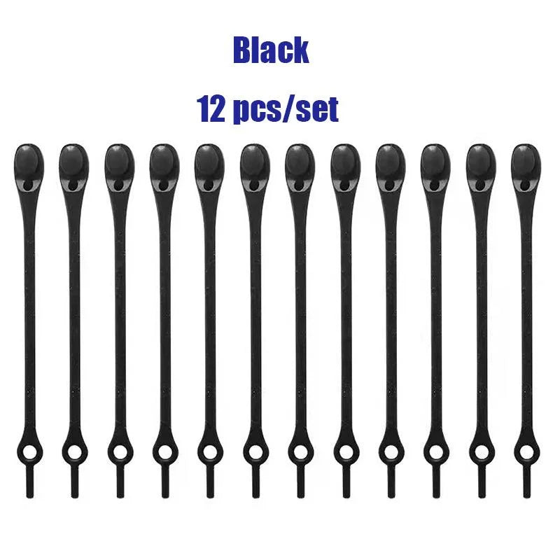 Cadarço Mágico de Silicone - 12 Peças Kaypestore 
