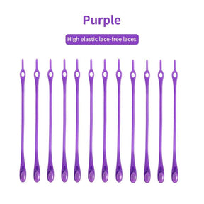 Cadarço Mágico de Silicone - 12 Peças Kaypestore Roxo 