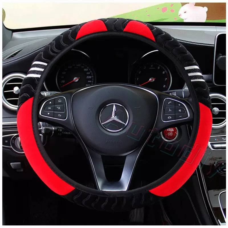 Capa de Volante Universal Premium de Luxo - Impermeável e Não Desbota Kaypestore Vermelho 