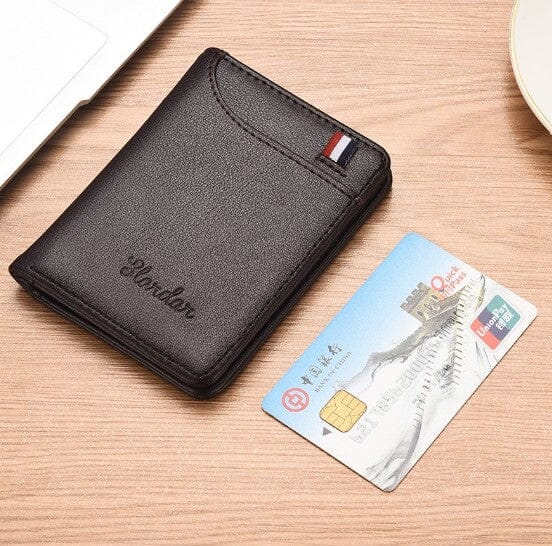 Carteira Slim Confidence - Carteira Masculina de Couro com Dispositivo Anti-Roubo (EM PROMOÇÃO) MDM002 Kaypestore Café 
