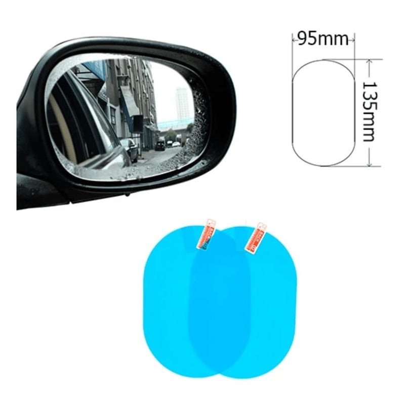 ClearVision™ - Pelicula Anti Embaçante e Anti Reflexo para Retrovisor (Luz Alta) Premium (Importada) CAR001 Kaypestore Oval (150mmx100mm) 